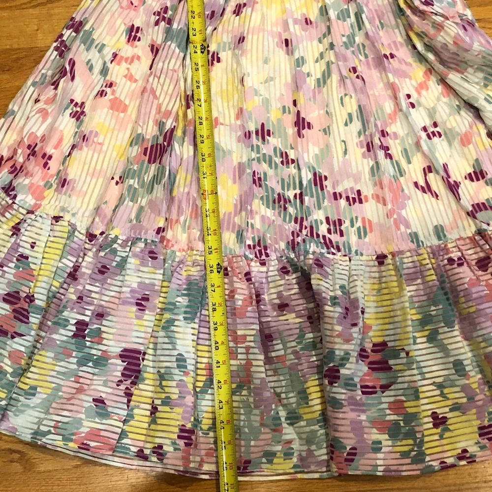 NWOT kate spade Pastel Floral Ruffle-Sleeve Dress in Multi pastel colors - Picture 10 of 14